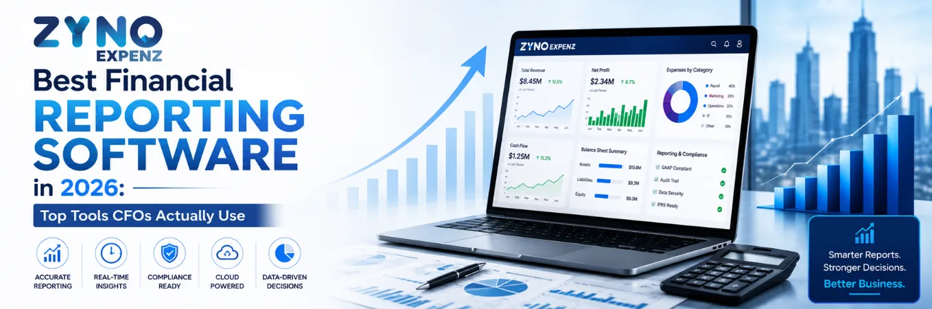 Best financial reporting software dashboard with real-time reports, KPI charts, and AI-powered insights for CFOs in 2026.