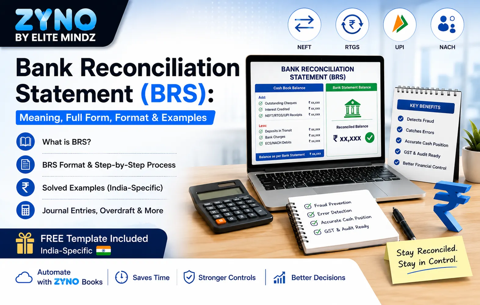 Bank Reconciliation Statement (BRS): Meaning, Full Form, Format & Examples