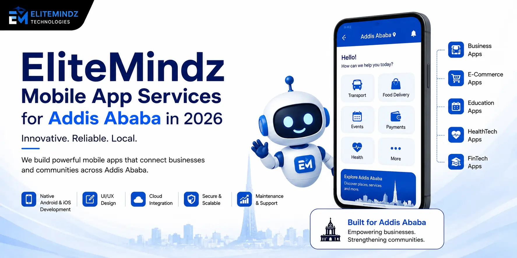 EliteMindz Mobile App Services for Addis Ababa in 2026