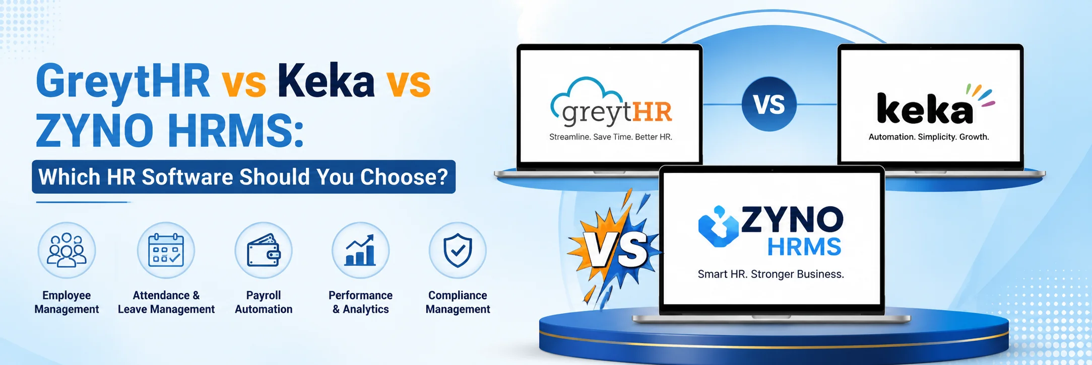 greythr vs keka vs zyno hrms