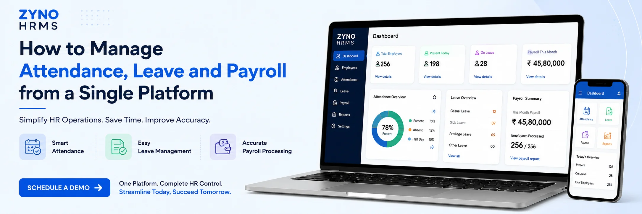 attendance leave payroll management software