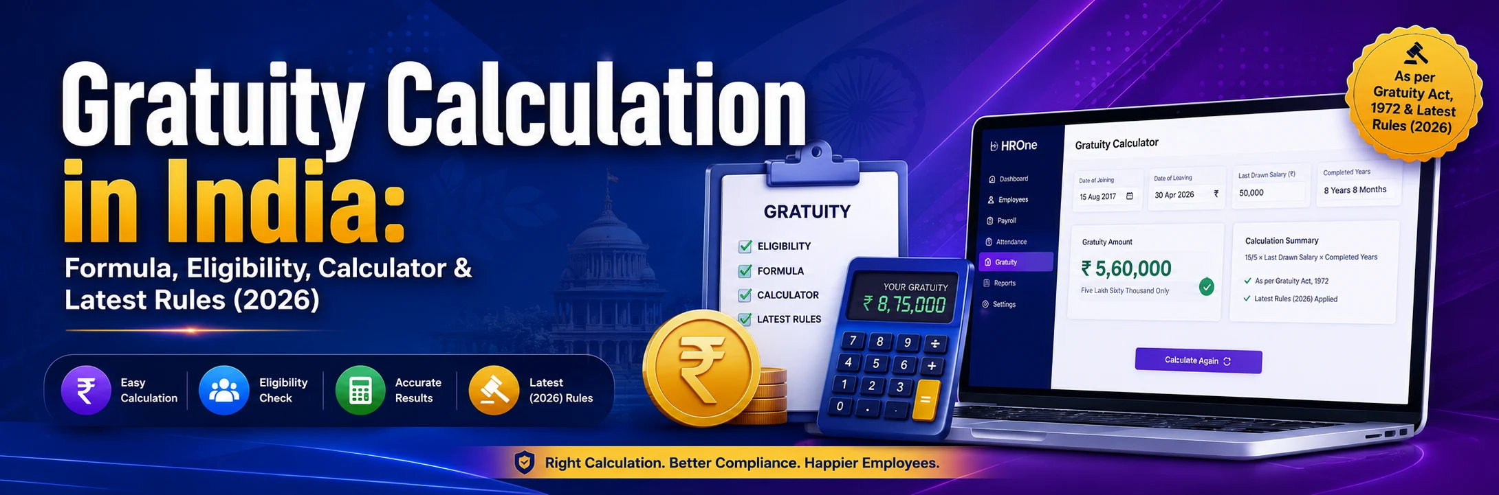 Gratuity Calculation in India
