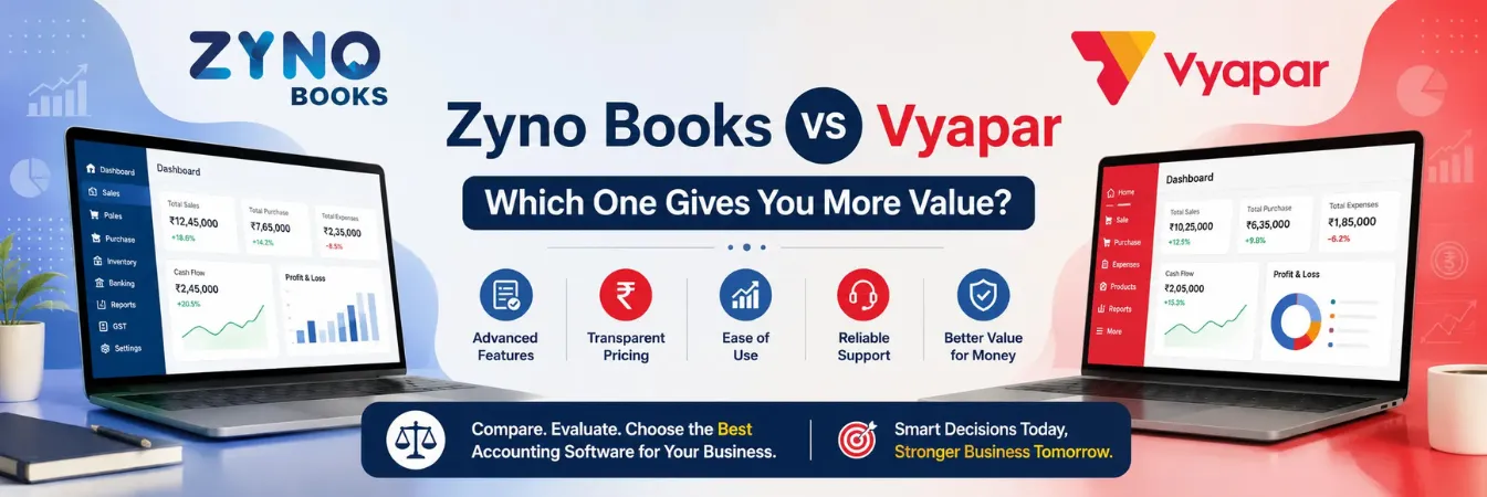 Zyno Books vs Vyapar: Which One Gives You More Value?