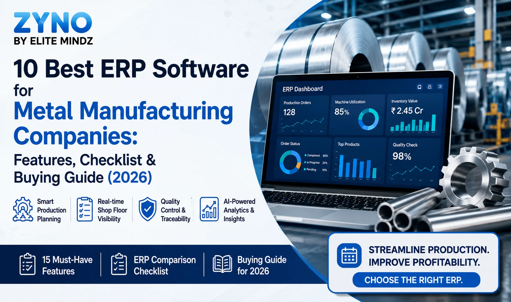 10 Best ERP Software for Metal Manufacturing Companies: Features, Checklist & Buying Guide (2026)