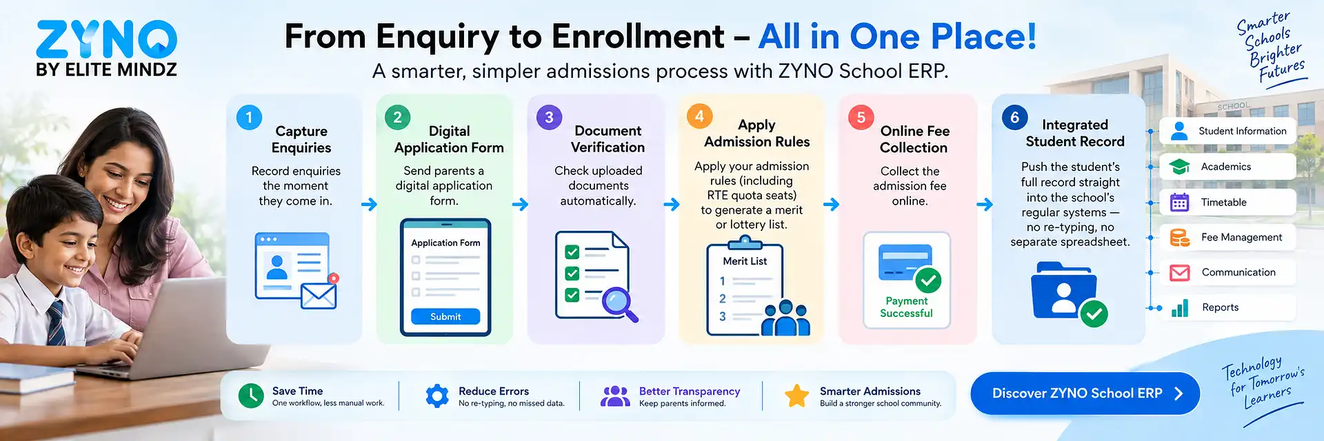 From School Enquiry to Enrollment with ZYNO