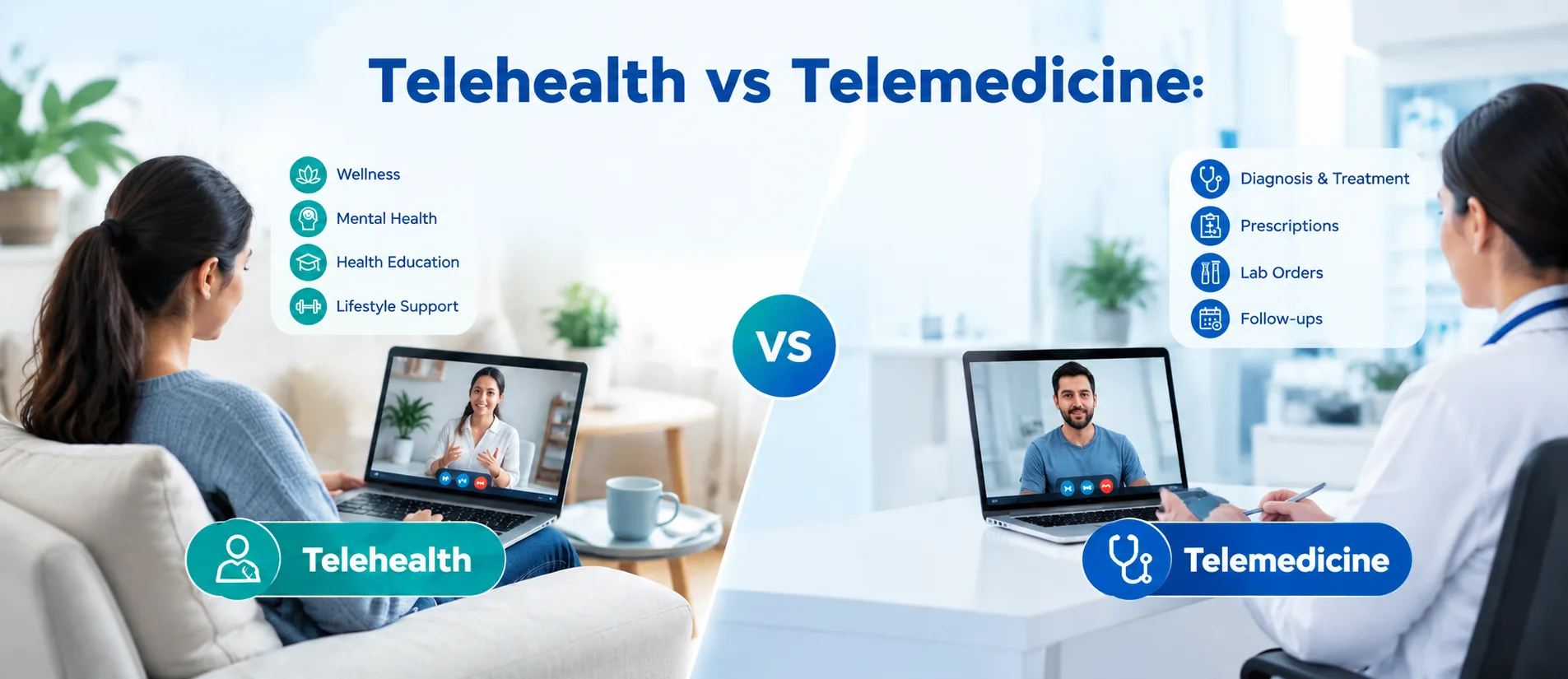 Telehealth vs Telemedicine: What Is the Difference Between Telehealth and Telemedicine?