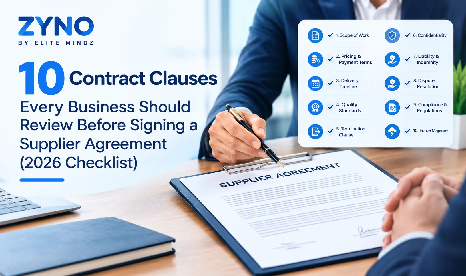 10 Contract Clauses Every Business Should Review Before Signing a Supplier Agreement (2026 Checklist)