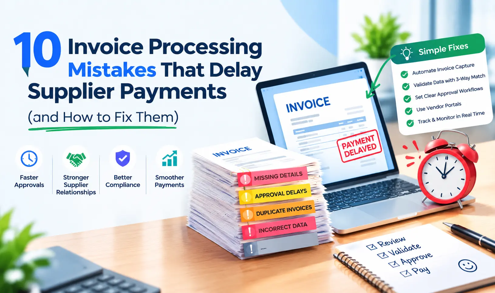 10 Invoice Processing Mistakes That Delay Supplier Payments (and How to Fix Them)