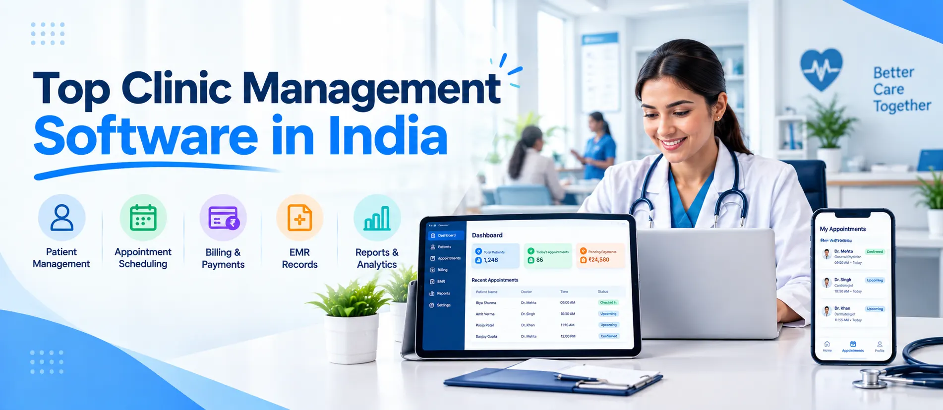 Top 10 Clinic Management Software in India for Doctors and Clinics in 2026