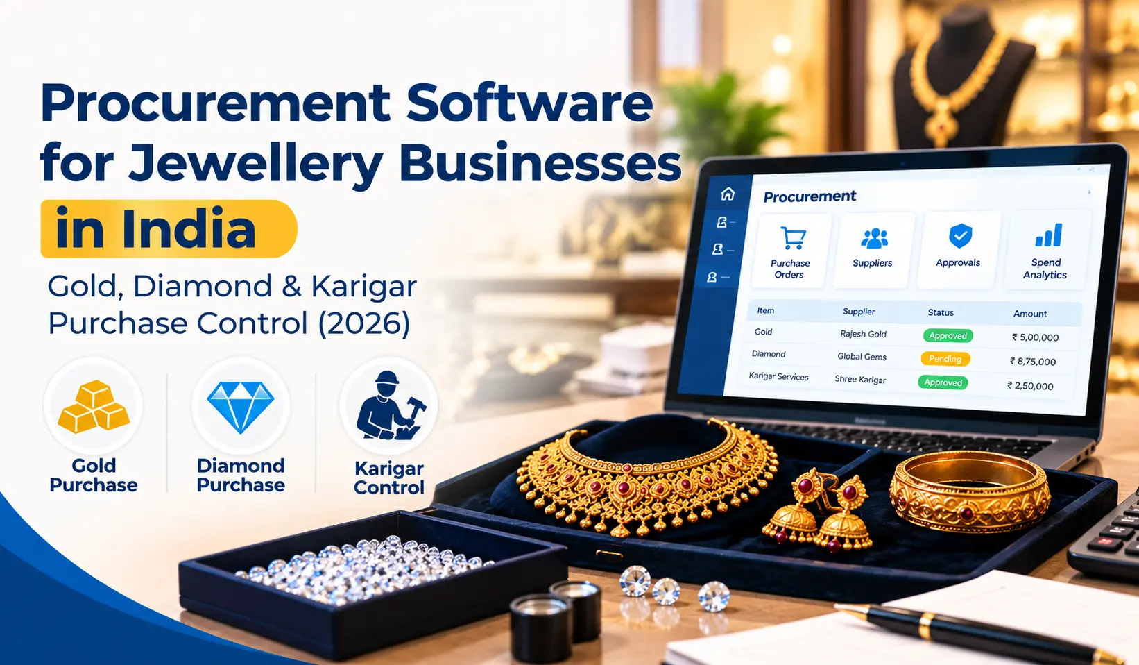 Procurement Software for Jewellery Businesses in India: Gold, Diamond & Karigar Purchase Control (2026)