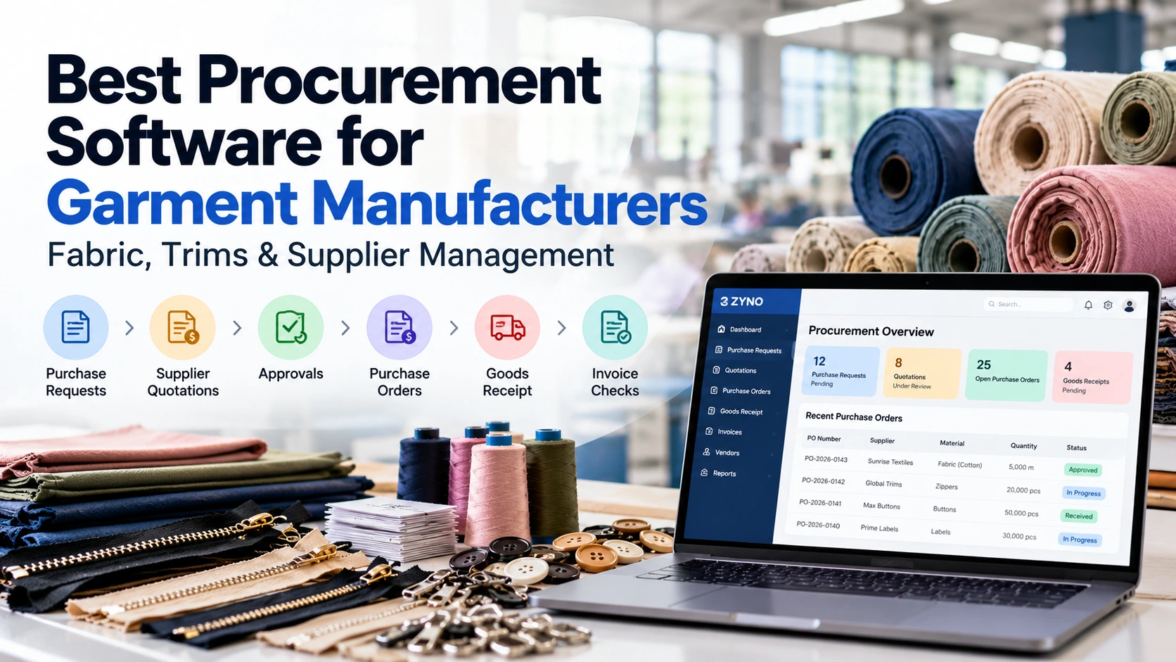 Best Procurement Software for Garment Manufacturers: Fabric, Trims & Supplier Management