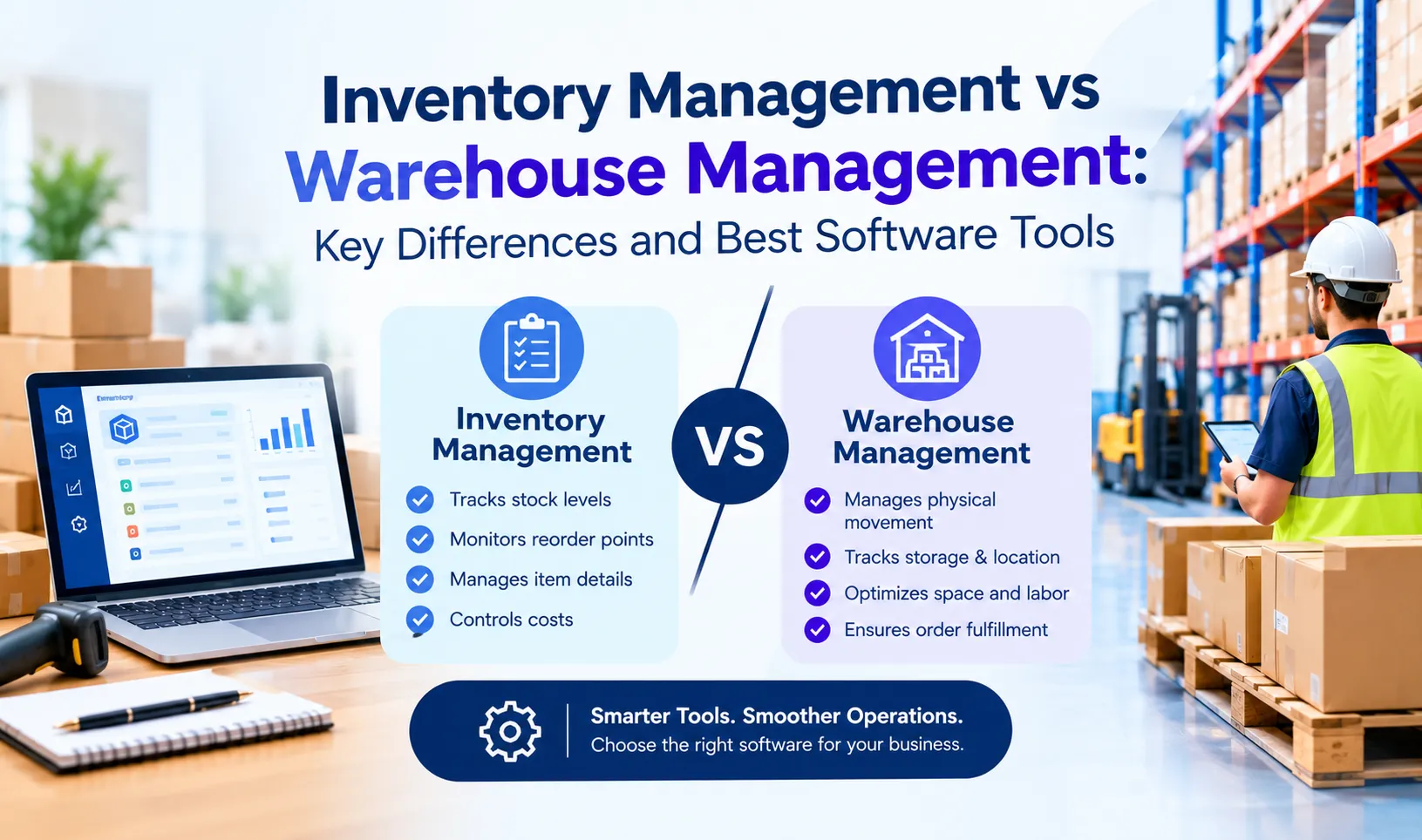 Inventory Management vs Warehouse Management: Key Differences and Best Software Tools