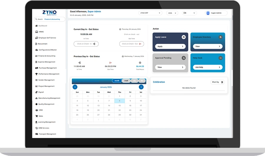 Laptop showing dashboard