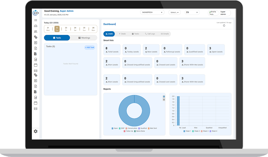 Laptop showing dashboard