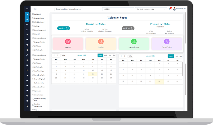 Laptop showing dashboard
