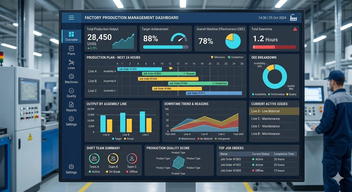 Daily Production Target Setting & Output Tracking
