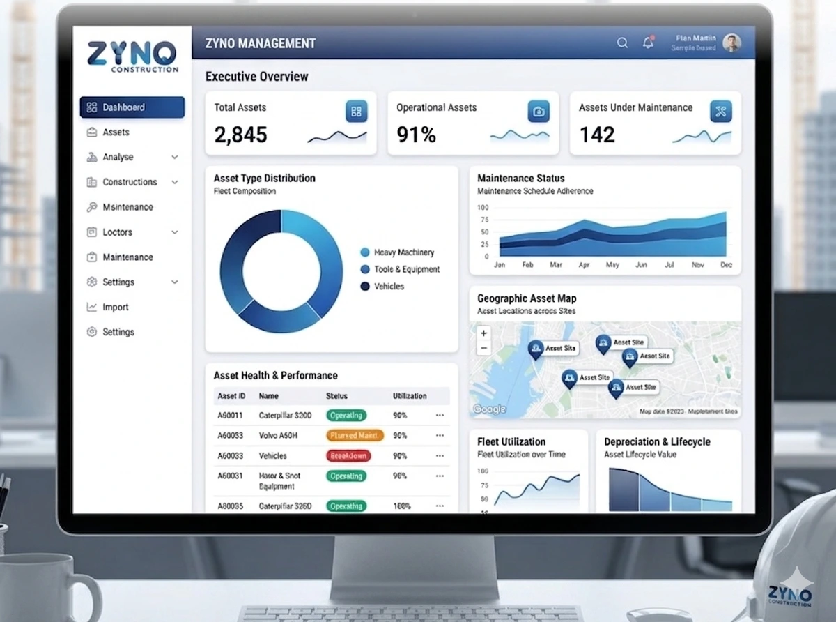 Complete Asset Register with Full Lifecycle Tracking